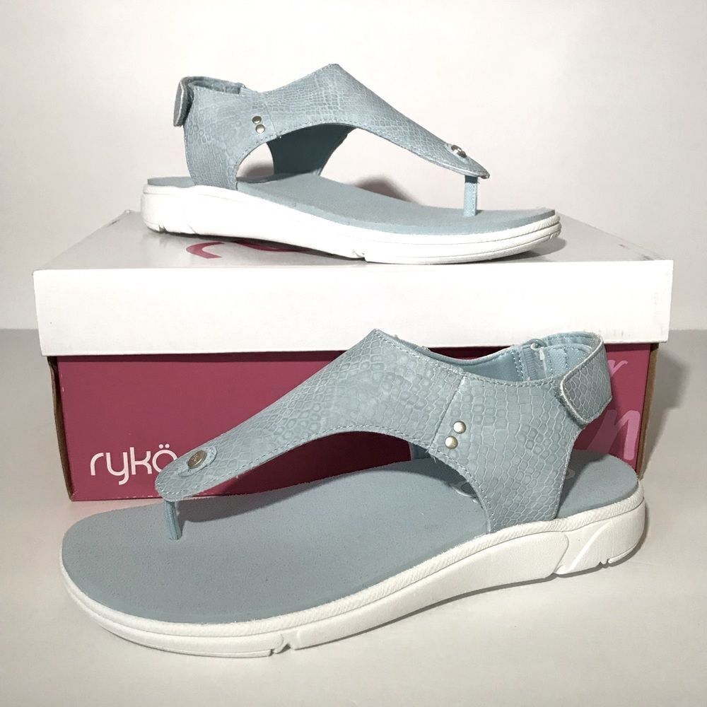 Ryka Snake Print Adjustable Sandals